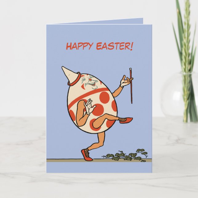 Happy Easter Egg Humpty Dumpty custom Holiday Card (Front)