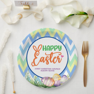 Happy Easter, Egg Hunt and Pot Luck Paper Plates