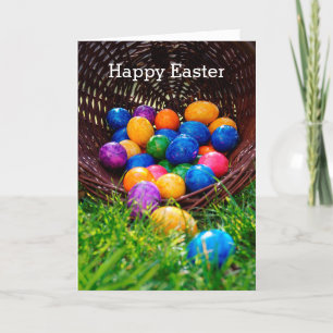 Happy Easter Egg Hunt Basket Photo Card