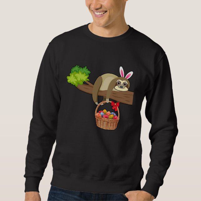 Happy Easter Egg Hunt With Sloth Sweatshirt (Front)
