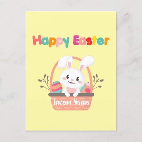 Happy Easter Egg Hunter _ Customizable Thank You C Postcard