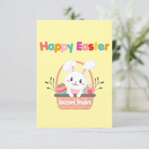 Happy Easter Egg Hunter _ Customizable Thank You Card