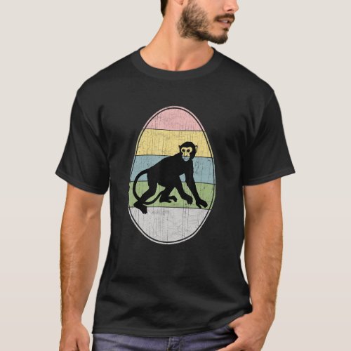 Happy Easter Egg Monkey Graphic  Easter Day Monkey T_Shirt