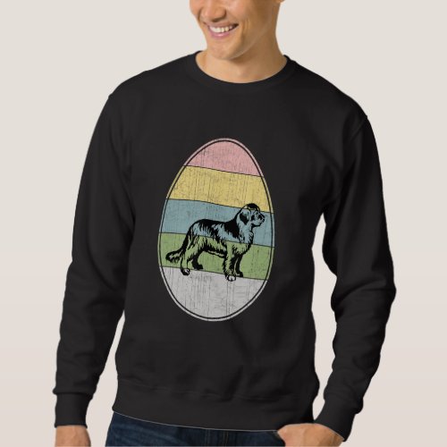Happy Easter Egg Newfoundland Dog Graphic  Easter  Sweatshirt