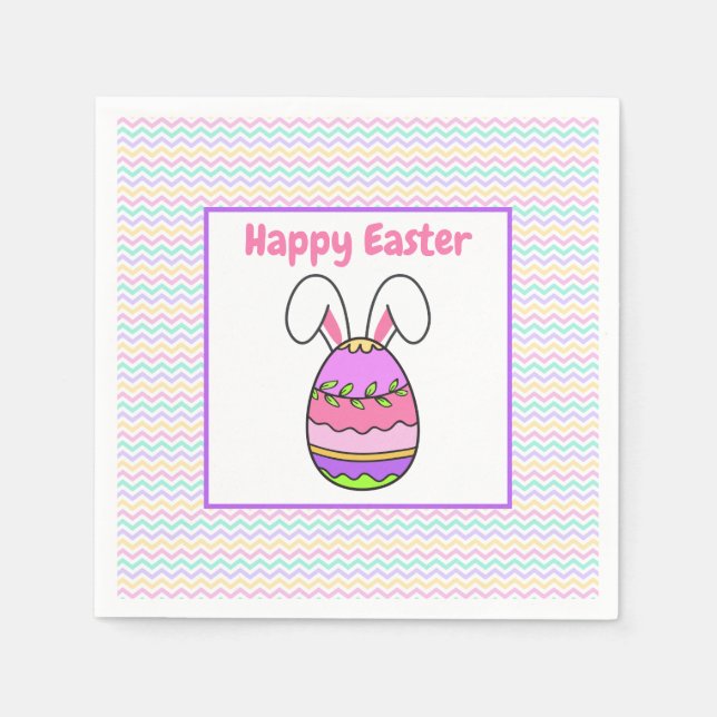 Happy Easter Egg Party  Napkins (Front)
