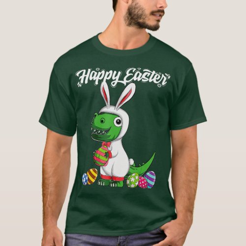 Happy Easter Egg rex Dinosaur Bunny Costume Kids b T_Shirt