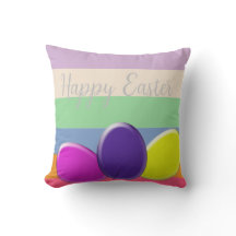 Happy Easter egg Throw pillow