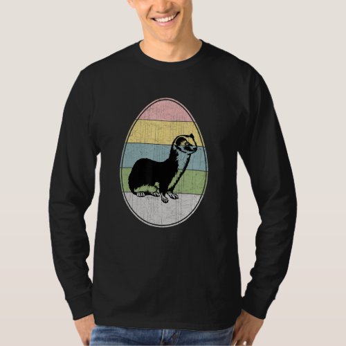 Happy Easter Egg Weasel Graphic  Easter Day Weasel T_Shirt
