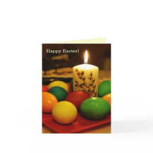 Happy Easter (eggs and candle)