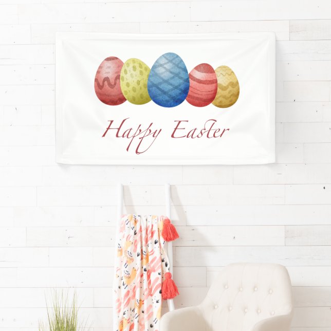 Happy Easter Eggs Banner – Spring Holiday Party  (Insitu)