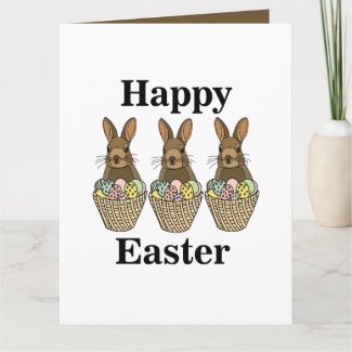 Happy Easter Eggs Basket Bunny Happy Easter 