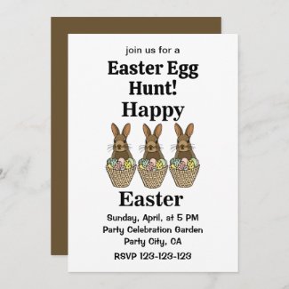 Happy Easter Eggs Basket Bunny Happy Easter