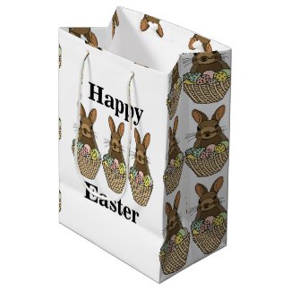 Happy Easter Eggs Basket Bunny Happy Easter 