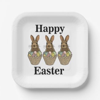 Happy Easter Eggs Basket Bunny Happy Easter Party
