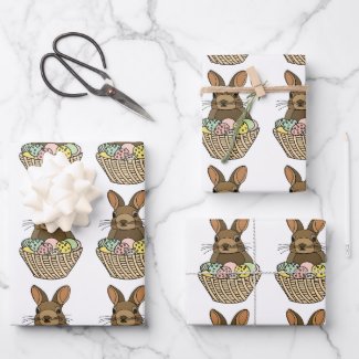 Happy Easter Eggs Basket Bunny Happy Easter 