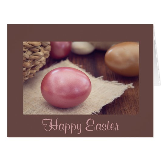 Happy Easter Eggs Basket Cards (Front Horizontal)