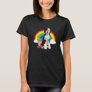 Happy Easter Eggs Bunny Dog Sheepadoodle T-Shirt