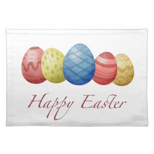 Happy Easter eggs Cloth Placemat