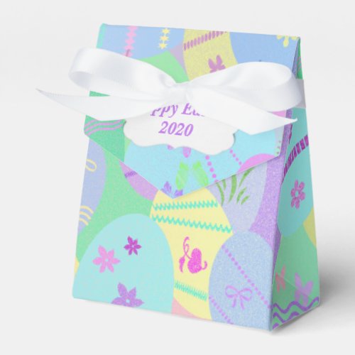 Happy Easter eggs design Favor Boxes