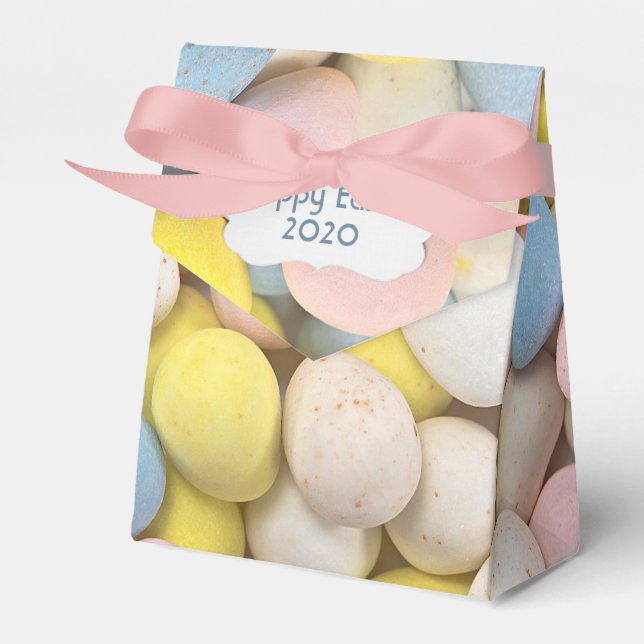 Happy Easter eggs design Favor Boxes (Front Side)