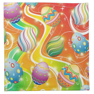Happy Easter Eggs Festive Pattern Cloth Napkin
