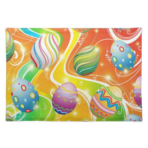Happy Easter Eggs Festive Pattern Cloth Placemat
