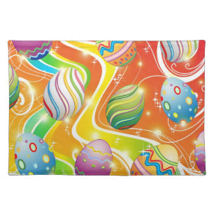 Happy Easter Eggs Festive Pattern Cloth Placemat