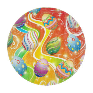 Happy Easter Eggs Festive Pattern Cutting Board