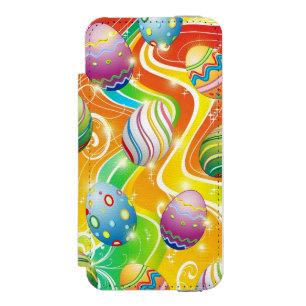 Happy Easter Eggs Festive Pattern iPhone SE/5/5s Wallet Case