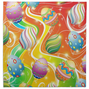 Happy Easter Eggs Festive Pattern Napkin