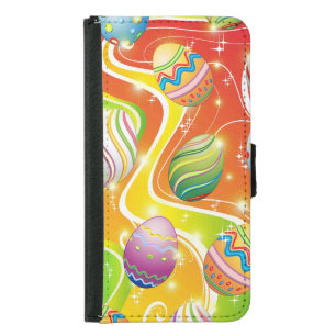 Happy Easter Eggs Festive Pattern Samsung Galaxy S5 Wallet Case
