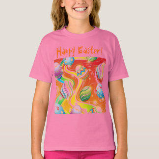 Happy Easter Eggs Festive Pattern T-Shirt