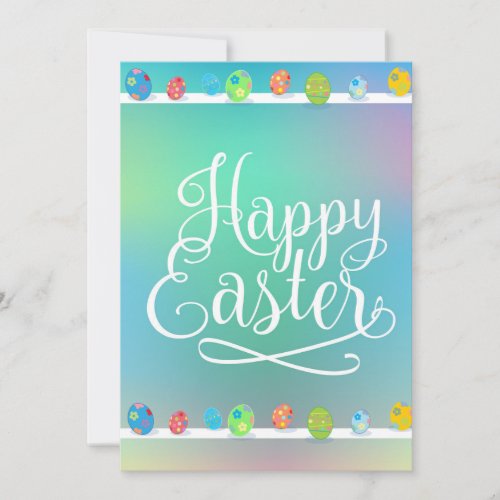 Happy Easter Eggs Hunt Spring Party Beautiful Holiday Card