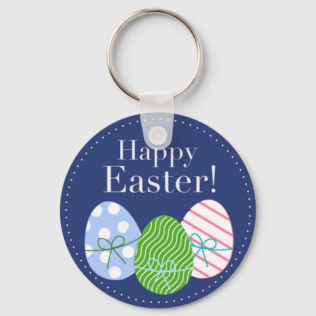 Happy Easter Eggs Keychain (Front)