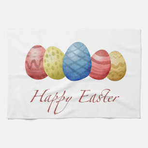 Happy Easter eggs Kitchen Towel