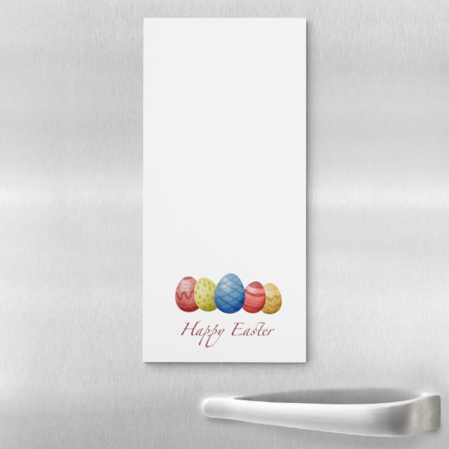 Happy Easter Eggs Magnetic Notepad – Cute Spring  (In Situ)