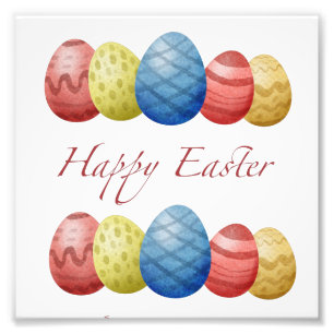 Happy Easter Eggs Photo Print – Colorful Spring