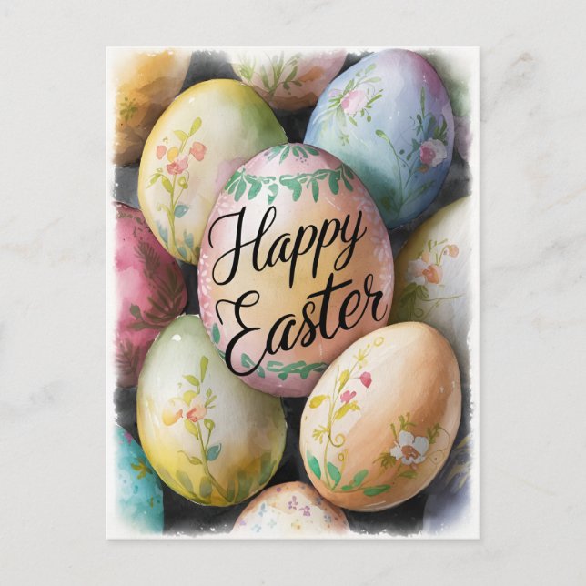 Happy Easter eggs Postcard (Front)