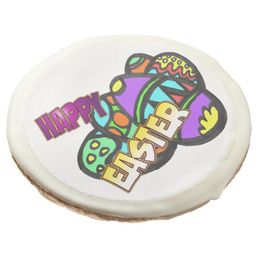 Happy Easter Eggs Sugar Cookies (Angled)