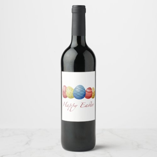 Happy Easter eggs  Wine Label