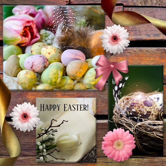 Happy Easter Eggs  Wrapping Paper Sheets (Easter wrapping paper sheets featuring an original variety of images with eggs and festive feathers)