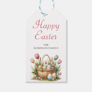 Happy Easter Elegant Floral Modern  Gift Tags
