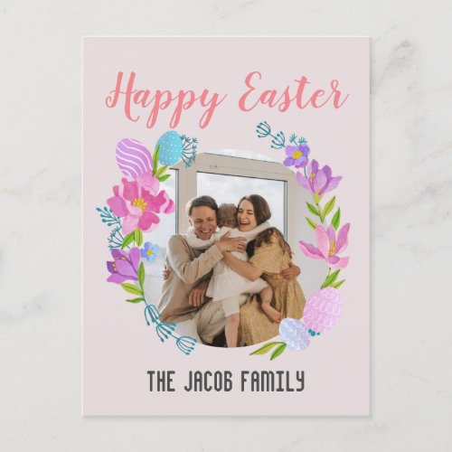  Happy Easter familyeaster bunny family one photo Holiday Postcard