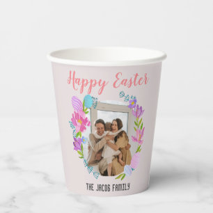 Happy Easter family,easter bunny family one photo Paper Cups