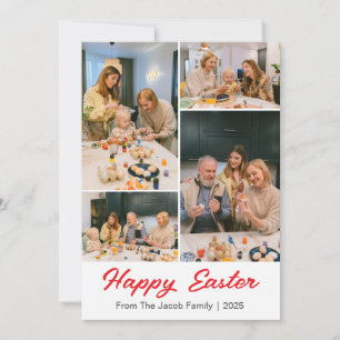 Happy Easter family, easter four photo collage  Holiday Card