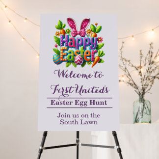 Happy Easter Family Gathering Colorful Foam Board