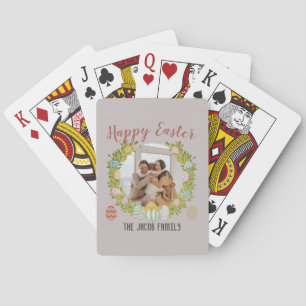  Happy Easter family, happy family one photo  Poker Cards