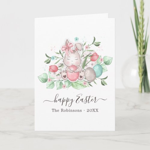 Happy Easter Family Photo Greeting Card