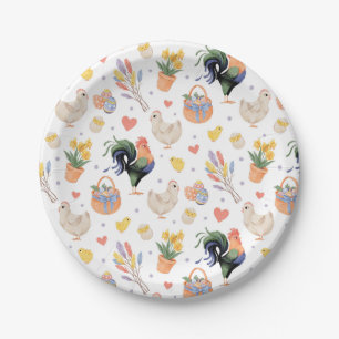 Happy Easter Family (White) – Paper Plates