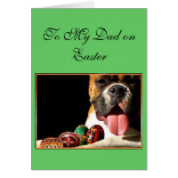 Happy Easter Father Boxer greeting card